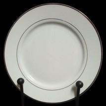 Gibson Designs ANNIVERSARY PLATINUM Salad Plate White China 7 5/8&quot; D Din... - £7.74 GBP