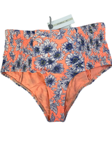 O&#39;Neill Cheeky High Waisted Bikini Bottoms, Orange Sunflower Floral | SMALL - $19.80