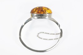 Vintage Argent Sterling Biseau Ensemble Ambre Bracelet 20.6g - $6,256.19 MXN