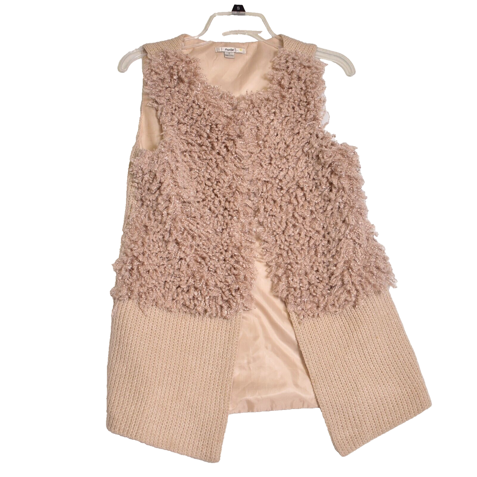 Papaya Women&#39;s Vest Fuzzy Knit Size Small - $16.10