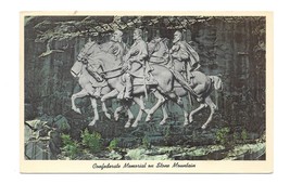 Stone Mountain Confederate Memorial Carving Georgia Vintage Glossy Postcard - £7.90 GBP