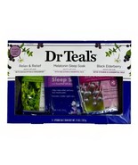 Dr Teal&#39;s 3pc Variety Pack Eucalyptus Melatonin Elderberry Epsom Salt Ba... - $21.27