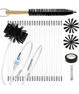30 Feet Chimney Brush Cleaning Kit 6&quot; Heavy Duty Brush 23 Flexible Rods ... - $671.54 MXN