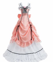 ZYHCOS Cosplay Costume Pink Lolita Cosplay Costume Long Dress Party Dress (Custo - £54.66 GBP