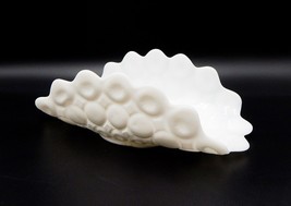 Kemple White Milk Glass Moon And Stars Dish Banana Bowl Compote 12 Inch - £37.36 GBP