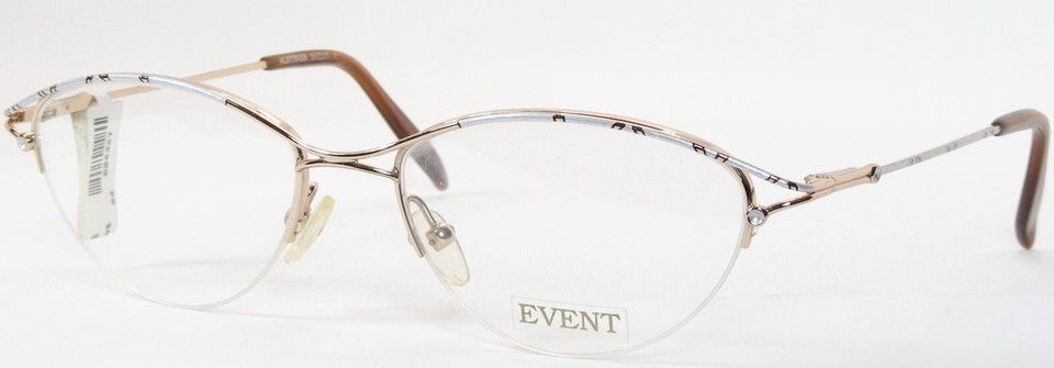 Vintage EVENT 4L075NSH GOLD /SILVER Unique RARE EYEGLASSES GLASSES 51-17... - $56.64