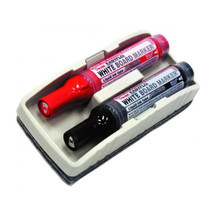 Pentel Whiteboard Eraser Set w/ Pump It Markers (Black/Red) - $33.17