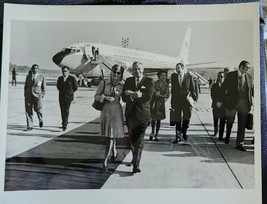 Vintage 8x10 Black &amp; White Photograph USA Diplomats Air Force One Airplane 1970s - £15.61 GBP