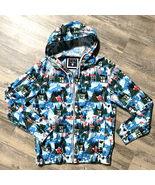 Christmas Village Jacket Denim &amp; Flower Snow Snowman Ricky Singh Size Small - $16.49