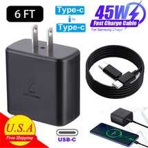 45W Type C Usb-C Super Fast Wall Pd Charger Cable For Samsung Galaxy S20 S21 S22 - £11.81 GBP