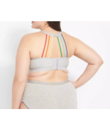 Lane Bryant CACIQUE Cotton RAINBOW Gray Bra Strappy 48F 50DDD 52DD 54D 5... - $67.03 CAD