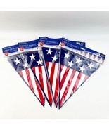 NEW 4 Beistle Patriotic Pennant Red Blue White Fourth of July Party Bann... - $27.34 CAD
