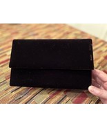 Suarez Dark Brown Box Velvet Clutch/ Shoulder Bag Luxe Available Until 2... - €84,44 EUR