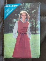 See and Sew 3201 Pattern Dress Misses Size 10 12 14 Cut New Vintage 1986 - £6.67 GBP