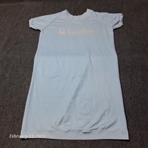 Vintage Benetton Sleep Shirt With Pockets Blue Women One Size - $18.47