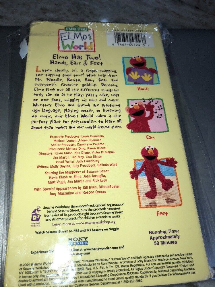 Elmo Has Two Hands Ears And Feet Dvd