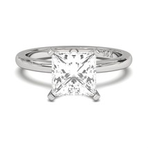 2CT Princess Cut Solitaire F-G Color with VS/ SI Clarity Lab-Grown Ring. - £1,847.93 GBP