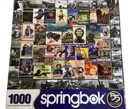 Springbok&#39;s 1000 Piece Jigsaw Puzzle Making History War Nostalgia Complete - $15.61