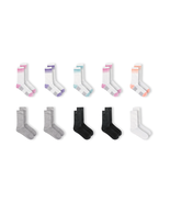 Girls Cushioned Crew Socks ,10 Pack, Size S (6-10.5)-L (4-10) - €24,28 EUR