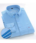 Men&#39;s Cotton Corduroy Long Sleeve Shirt Business Slim Casual - £20.27 GBP