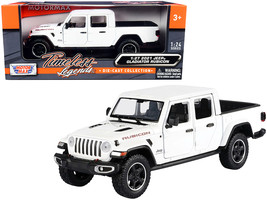 2021 Jeep Gladiator Rubicon (Closed Top) Pickup Truck White 1/24-1/27 Diecast Mo - $42.27