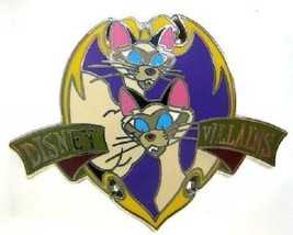 Disney Cats Si &amp; Am Siamese Cat Villains from Lady &amp; the Tramp Pin - £20.84 GBP