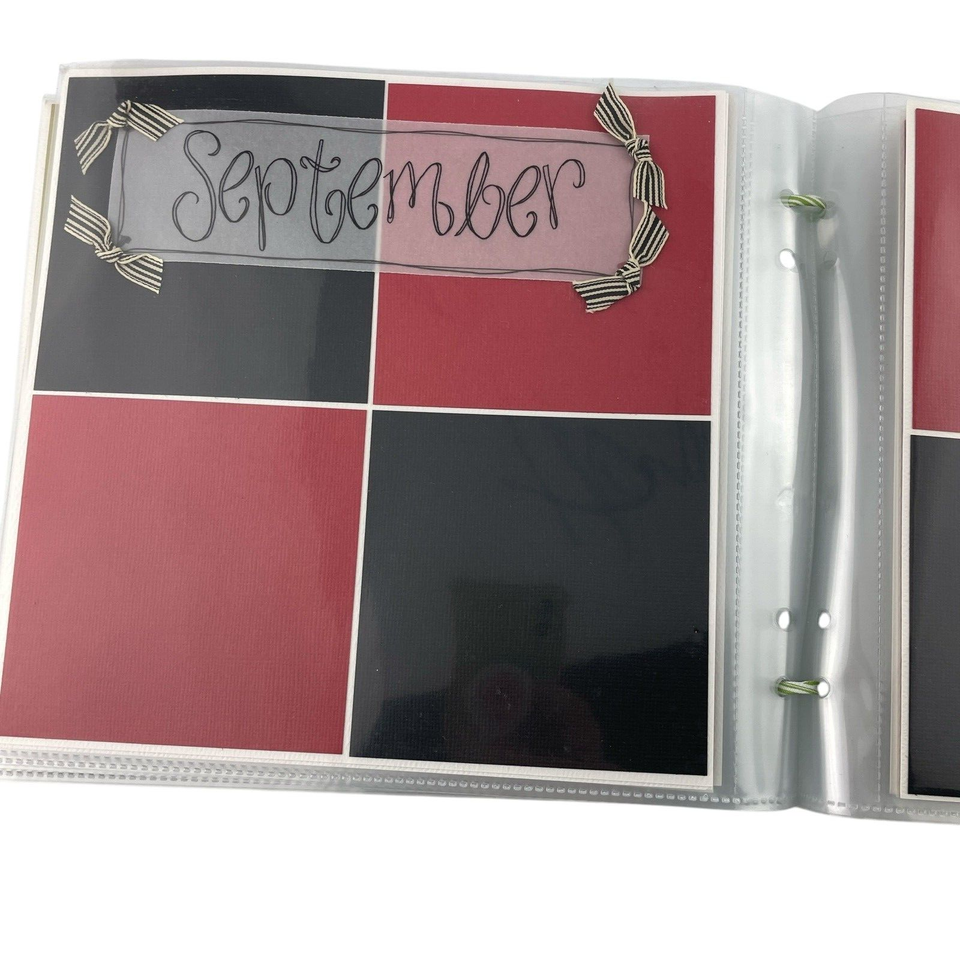 Handmade Scrapbook Album The Year In Review Twelve Month 8" x 8" Page Size Item image 10