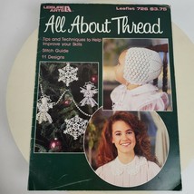 Vintage All About Thread Crochet BOOK Leisure Arts - $214.03 MXN