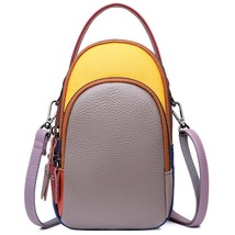 Women Handbag Color Genuine Leather Shoulder bag Fashion Female Messenger Bag De - $32.05