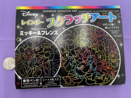 Disney Mickey &amp; Friends Rainbow Scratch Art Set (4 Pieces) - Colorful Creativity - £11.15 GBP