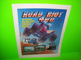 ROAD RIOT 4WD 1991 ORIGINAL Video Arcade Game PROMO AD ARTWORK - $17.34