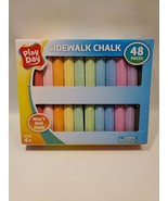 Play Day 48-Piece Sidewalk Chalk Outdoor Fun Colors Assortment Playset Kids - $92.56 MXN