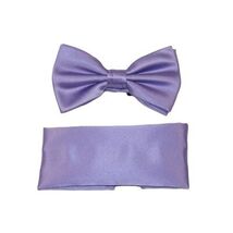Men's satin Silky Bow Tie Hankie by J.Valintin Collection 10027 Lavender image 2