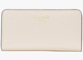 NWB Kate Spade Bailey Large Slim Bifold White Leather K9754 Dust Bag $17... - £57.68 GBP