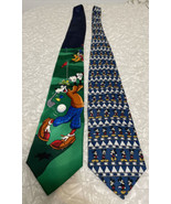 Mickey Unlimited Mens Silk Goofy Golf And Polyester Mouse Necktie. 2 Vtg... - £10.06 GBP