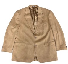VTG BILL BLASS 100% CAMEL HAIR MENS SPORT COAT BLAZER JACKET  44R  2 But... - $24.95