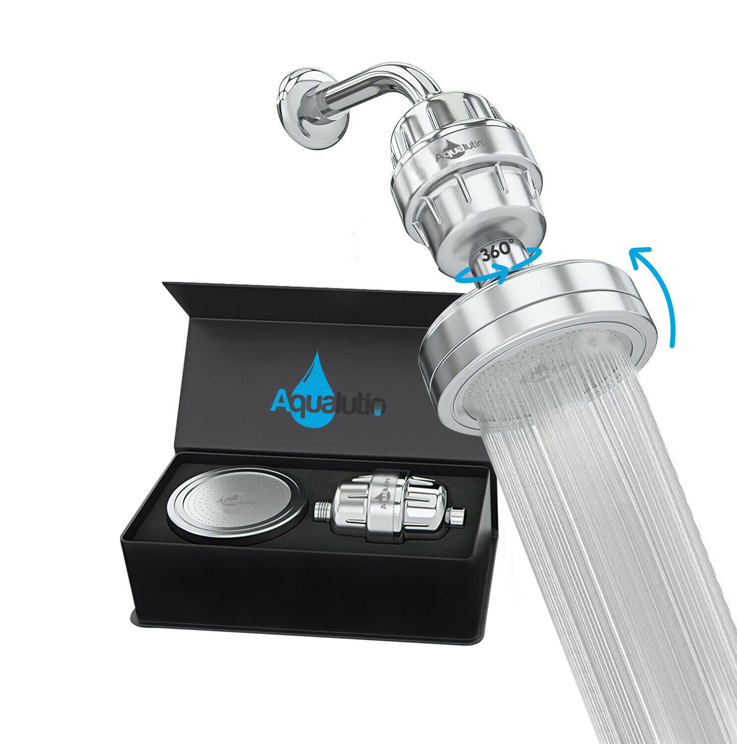 Gift Box Luxury Filtered Shower Head Set 15 Stage Shower Filter, Vitamin C , E