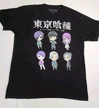 Tokyo Ghoul Size L 100% cotton Black T Shirt Anime Graphic T Shirt - $19.68