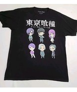 Tokyo Ghoul Size L 100% cotton Black T Shirt Anime Graphic T Shirt - £15.41 GBP