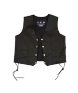 Paragon Leather &amp; Sports Limited Women&#39;s Black Genuine Leather Vest Slze... - £22.14 GBP