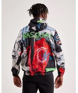 JEAN MICHAEL BASQUIAT x MEMBERS ONLY Black ALL OVER Print Men Jacket Art... - £39.10 GBP