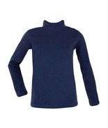 Jersey Turtleneck Half Neck From Child Girl Long Sleeve Warm Cotton Navi... - $11.98+