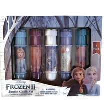 Disney Frozen II Jumbo Chalk Set 5 Pack With Chalk Holders - £9.90 GBP