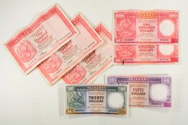 Hong Kong Notes. 7 Billets Lot. The &amp; Shanghai Bancaire Corporation - $131.18