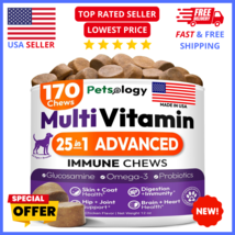 Glucosamine Dog Multivitamin Chews 170ct – Hip, Joint, Immune, Skin, Gut... - $22.62