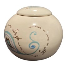 Life Is A Circle Carson Round Tealight Candle Holder &amp; Lid Live Laugh LOVE- - £17.45 GBP