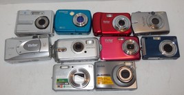 Lot of 10 Digital Cameras Parts or Repair Canon Pentax Kodak Vivitar minolta - £39.47 GBP
