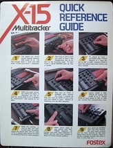 Quick Reference Guide for Fostex X-15 Multitracker Analog Recorder 80&#39;s Vintage - £19.83 GBP