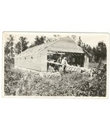 Real Photo Postcard RPPC 1917 -Machine Shed Being Built - Named AZO unst... - £7.39 GBP