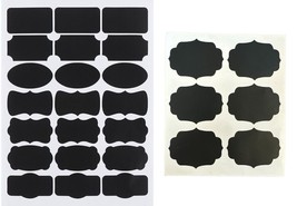 Chalkboard Labels 3.5&quot;×2&quot; Pack of 96 Stickers - Different Shapes - £10.27 GBP